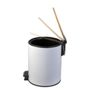 Papelero 5 Litros Metal Blanco