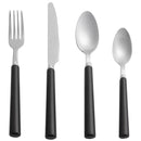 Juego Cubiertos Acero Inox. Negro 16 Piezas Incluye Organiza