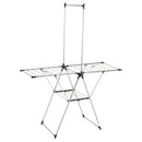 Tendedero de Ropa con Colgador Vertical Plegable Acero inoxidable 156x61x200 cm Cromo