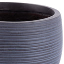 Macetero Fibra Stri Grey 29X22