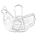 Gallinero Decorativo Cromado Gris para 6-12 Huevos