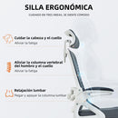 Sillon Pc Ergonomica Pixel Gris/Blanco