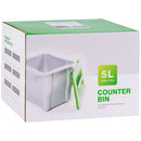 Basurero Colgante 5 Litros Plastico Gris