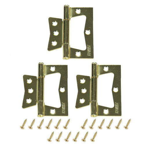 Pack 3 Unidades Bisagra 3X3'' Bronce.
