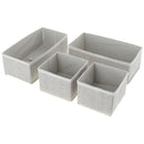 Set 4 Organizadores 14X14X0.1 Cm Beige