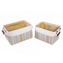 Set de 2 canastos tela rayas A