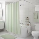 Forro Cortina Bano Verde con Argollas 178x180cm con Iman
