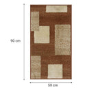 Bajada de Cama Carrera Cuadros 50x90 cm Polipropileno Cafe