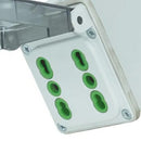 Adaptador industrial IP44 2X 2P+T 10/16A 250V