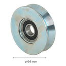 Rueda Para Porton Al Piso 64 Mm Deslizamiento Suave