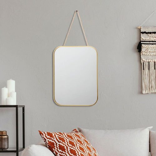 Espejo rectangulo 30x40 cm dorado