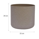 Macetero Denver de Plastico 22x20 cm Beige