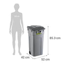 Basurero Contenedor 93 Litros Gris