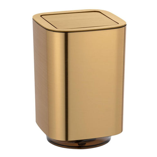 Papelero 5.5 Litros Plastico Dorado