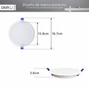 Panel Led Empotrado Circular Blanco 12W Luz Calida