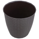 Macetero Redondo De Plastico 25X24 Cm Marron