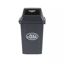 Basurero 60 Litros PVC Gris Oscuro