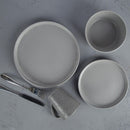 Juego de Loza 16 Piezas Ceramica Marmol Gris
