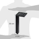Pata aluminio 40x300mm negra