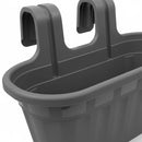 Jardinera Para Baranda De Polipropileno 25X25 Cm Gris