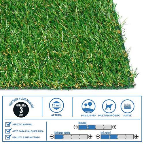 Pasto Sintetico 1X4M 15Mm Pdq