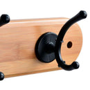 Percha 2 Ganchos Bambu Negro/cafe