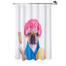 Cortina Bano Tela Pug 178x180 cm