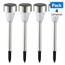 Pack 4 Estacas Solares Round 0,08 W Ip44 Luz Fria