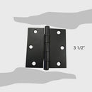 Bisagra 3½x3½ acero negro colonial blister