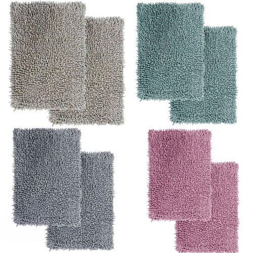 Set 2 Pisos de Bano ELITE 40x60 cm Algodon Colores Surtidos