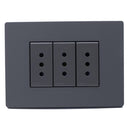 Enchufe triplex 10A armado S32 grey