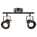 Barra Led Cazo Patina 2 Luces Metal Negro