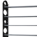 Zapatera Metal 10 Nivel(es) 154x63x20 cm Negro