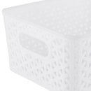 Canasto Ratan 19.5x10.5x25 cm 4 l Blanco