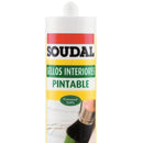 Sellador Siliconizado Soudal 400Gr Blanco P/Marcos Y Puertas