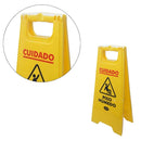 Cartel De Peligro Plegable Amarillo Y Negro 45 Cm Alto