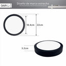 Panel Led Sobrepuesto Circular Negro 18W Luz Calida