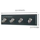 Colgador de Llaves Plastico Negro