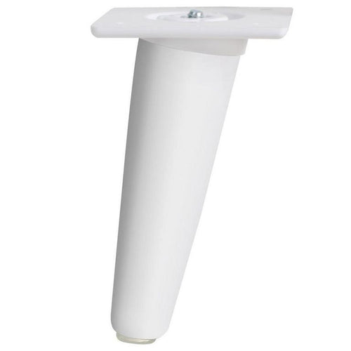 Pata madera conica 150 mm blanca..
