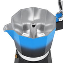 Cafetera Moka 6 Tazas 300 ml Aluminio Azul/negro