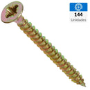 Tornillo Tirafondo Madera 1-1/2 6 mm 144 unidad(es)