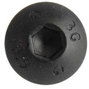 Perno cabeza boton M2 x 12 mm c/tuerca pavonado negro 4u