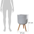 Macetero Fib Bco C/Pat 37X61Cm