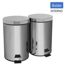 Set 2 Basureros De Metal 7 L Gris