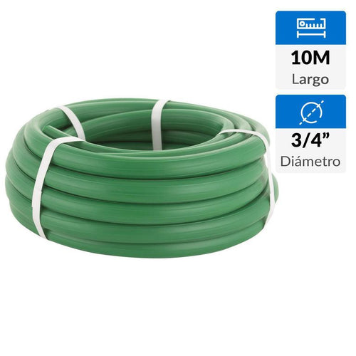 Manguera jardin pvc reforzada 3/4" rollo 10 m sin accesorios