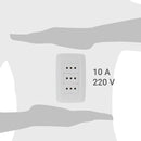 Enchufe 10A Triple Primmus Bco