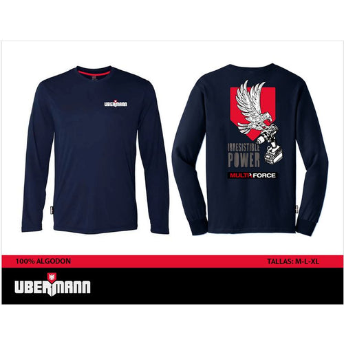 Polera manga larga Azul M