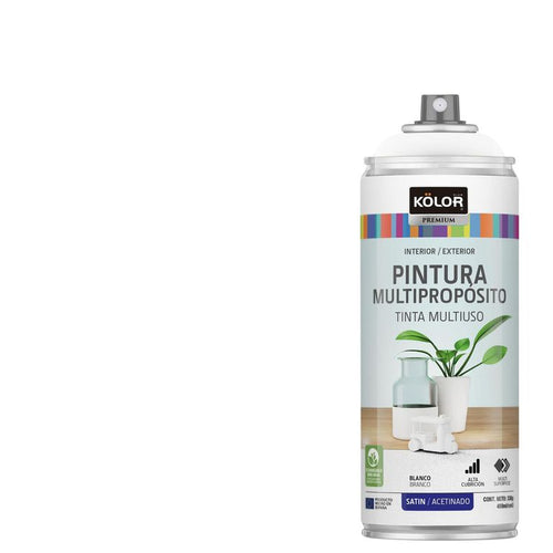 Pintura Esmalte Base Agua Spray 0.4 L Satinado Blanco