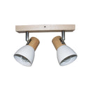 Barra Suizo 2 Luces Madera Blanco