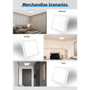 Pack 2 Panel Led Sobrepuesto Cuadrado Blanco 18W Luz Fria